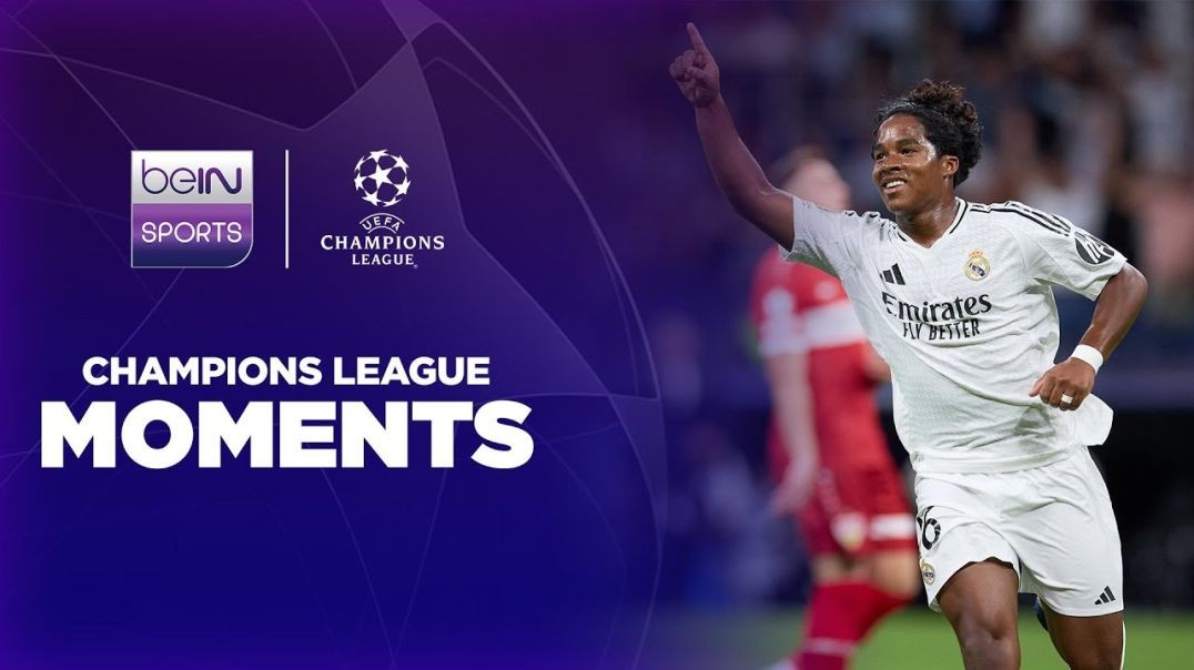 ⁣Endrick breaks Raul's record with STUNNING goal on UCL debut!  UCL 24-25 Moments