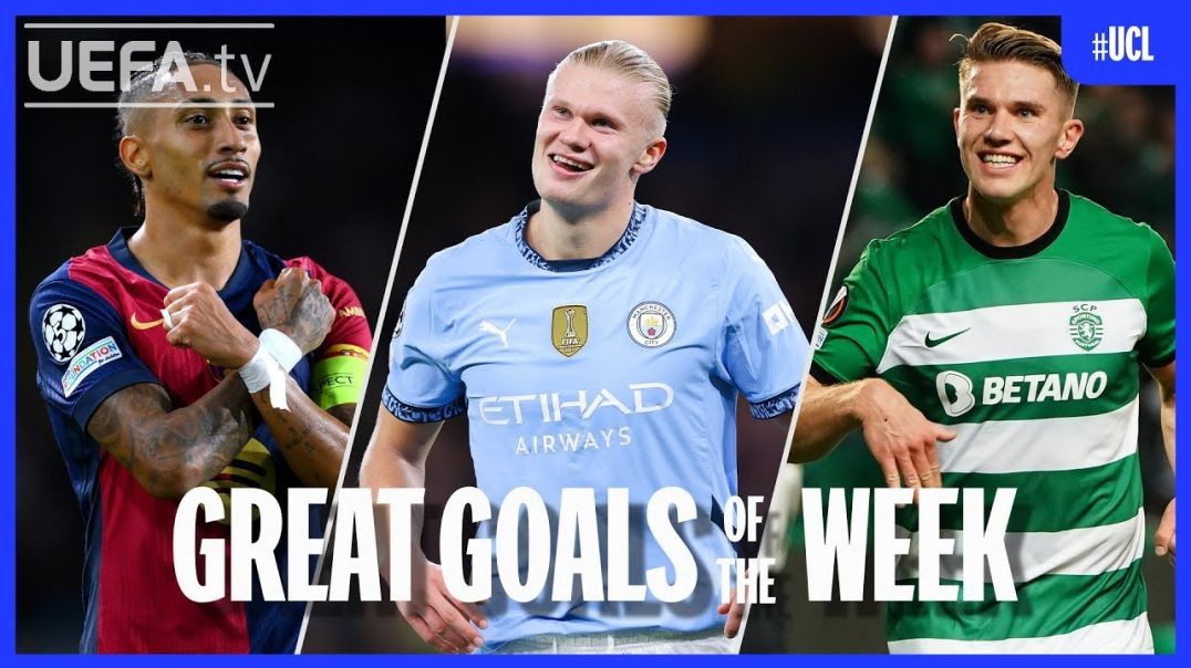 #ucl Great Goals Matchday 3 - Raphinha, Haaland, Gyökeres
