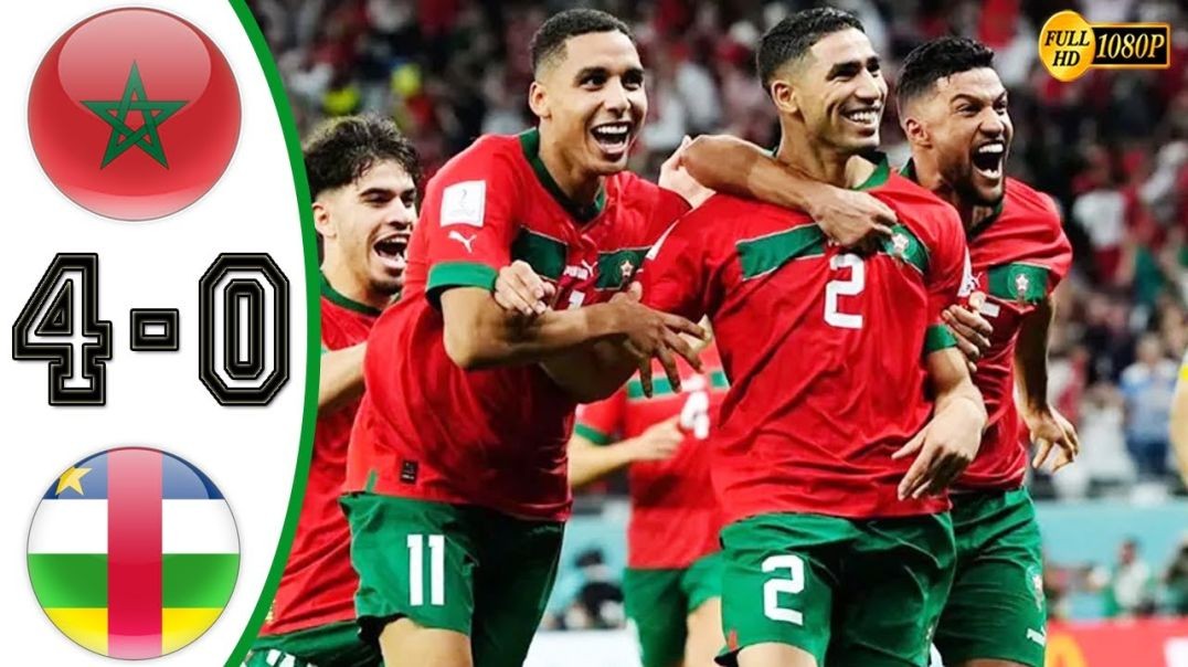 ⁣Morocco vs Central African Republic 4-0 Highlights & All Goals 2024 HD