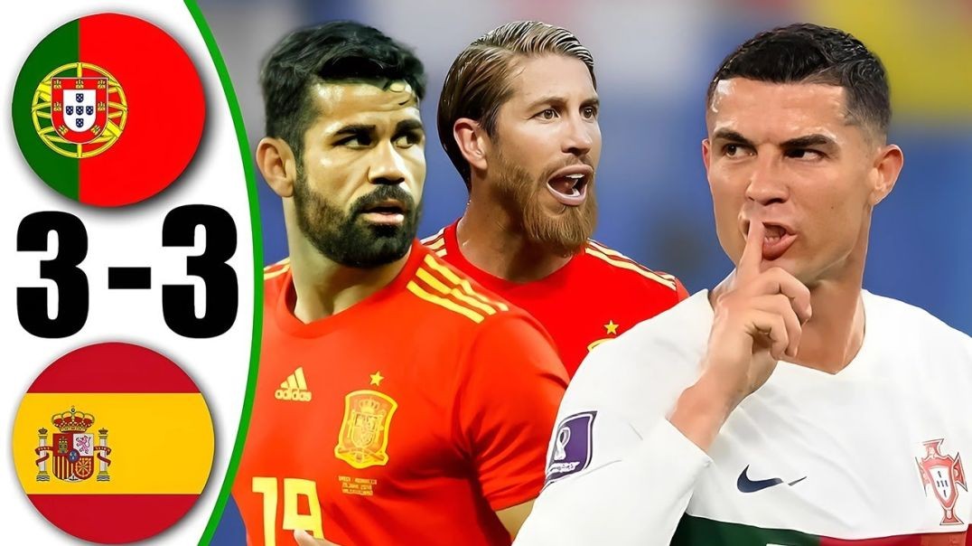 Ronaldo Hat Trick - Portugal vs Spain 3-3 - All Goals &amp;amp; Highlights - 2024