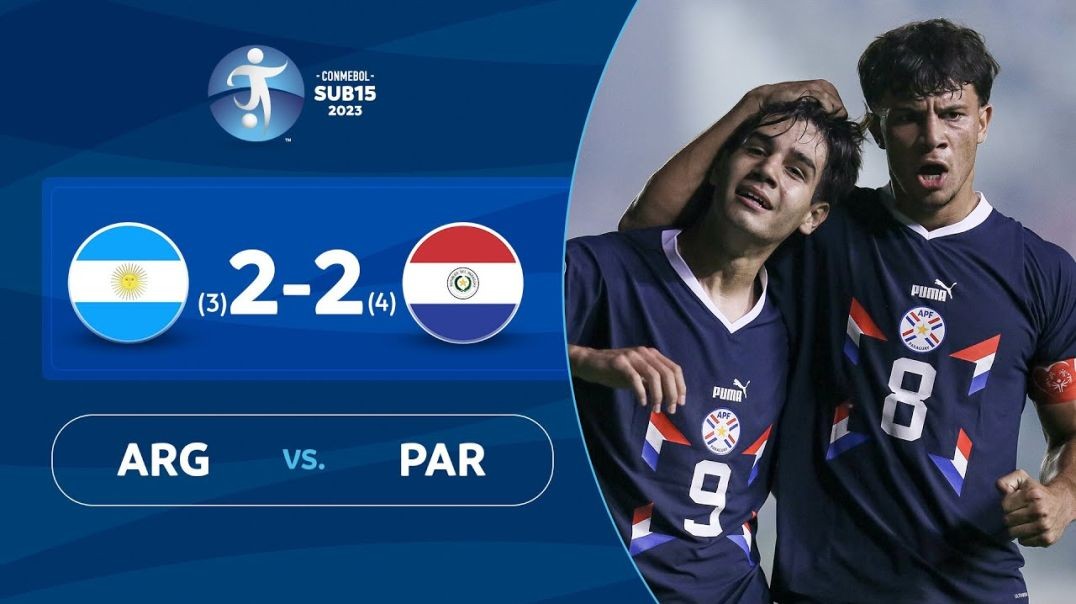 ⁣ARGENTINA vs. PARAGUAY [(3)2-2(4)] - RESUMEN - CONMEBOL SUB 15 - SEMIFINAL