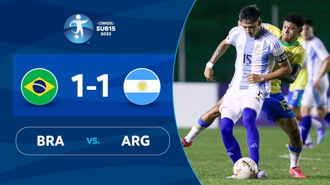 BRASIL vs. ARGENTINA [1-1] - RESUMEN - CONMEBOL SUB 15 - FASE DE GRUPOS