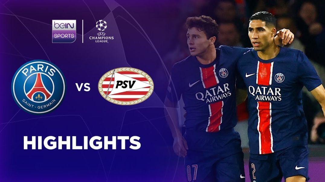 PSG 1-1 PSV - Champions League 24-25 Match Highlights