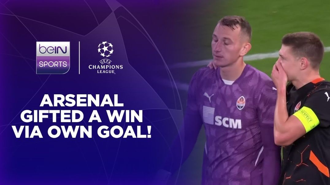 Dmytro Riznyk's UNFORTUNATE own goal gifts Arsenal a win - UCL 24-25 Moments