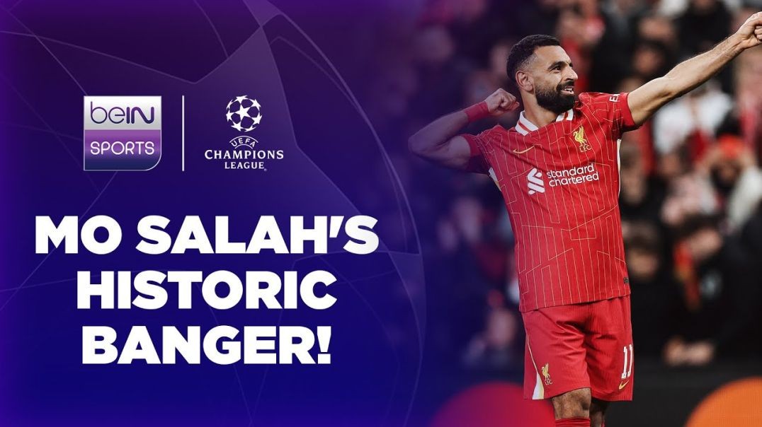 Mo Salah nets a BANGER and makes Liverpool European Cup history! - UCL 24-25 Moments