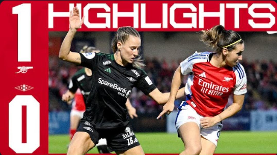 HIGHLIGHTS   Arsenal vs Rosenborg (1-0)   UWCL   Maanum   Through to the Champions League ✊