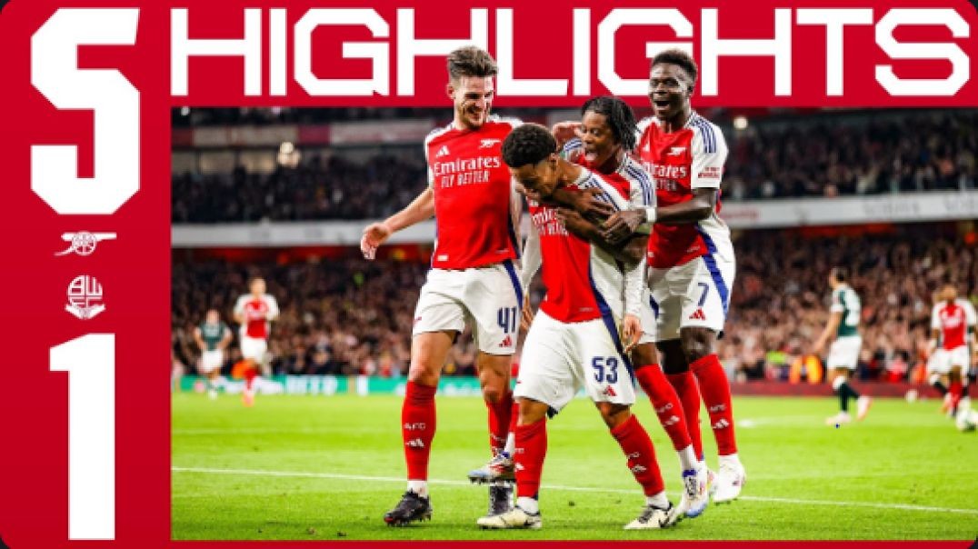 ⁣NWANERI SCORES BRACE ON FULL DEBUT! 🤩   HIGHLIGHTS   Arsenal v Bolton Wanderers (5-1)   Carabao Cup