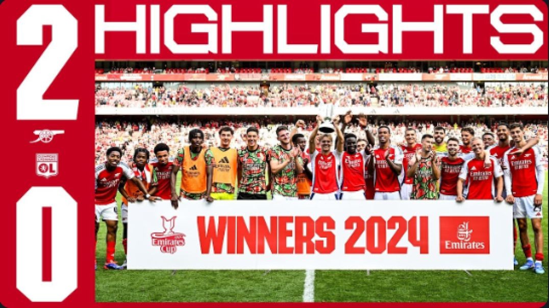 ⁣RICCARDO CALAFIORI MAKES DEBUT ❤️   HIGHLIGHTS   Arsenal vs Olympique Lyonnais (2-0)   Emirates Cup
