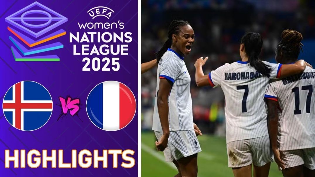 ⁣Iceland vs France   Highlights   UEFA Nations League Women 4-6-2025